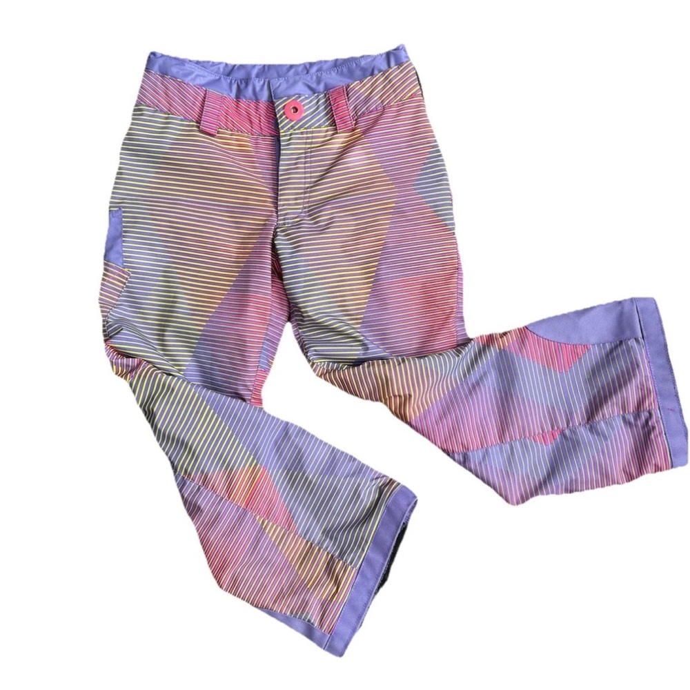 Girls Spyder Thinsulate Ski/Snowboard Pants Size 8 Pink/Purple Striped